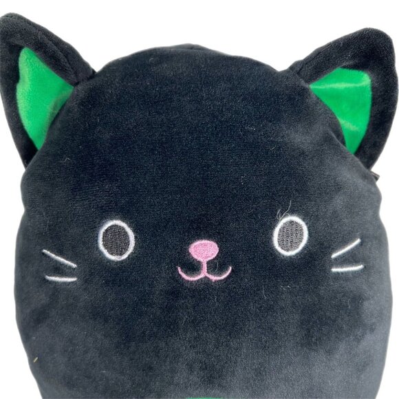 Squishmallow Cleo the Cat Halloween Black Green Kitten 8” Kellytoy Plush Stuffed - Picture 2 of 8